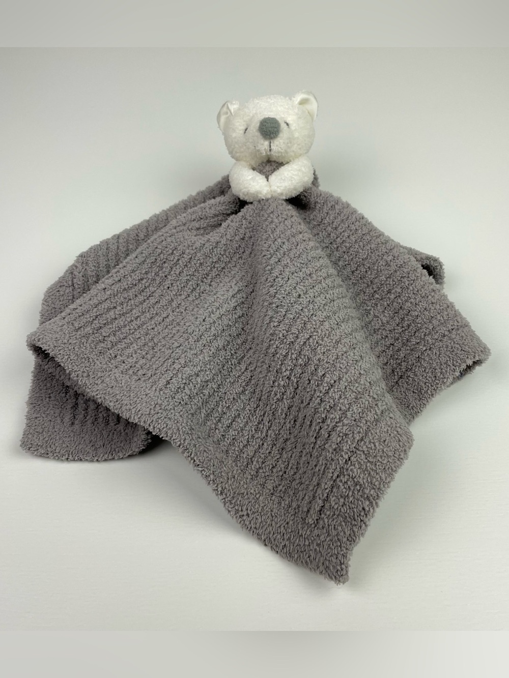 Barefoot Dreams Grey Bear Buddie Lovey Unisex Baby Security Blanket CozyChic - Picture 2 of 13